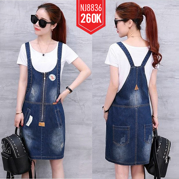 YẾM JEAN PHỐI DA KHÓA KÉO TRƯỚC NGỰC
